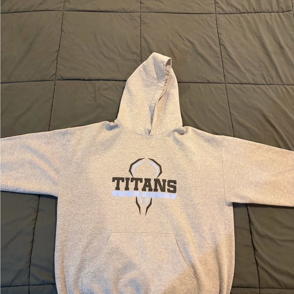 Gray Cotton-Blend Hoodie
